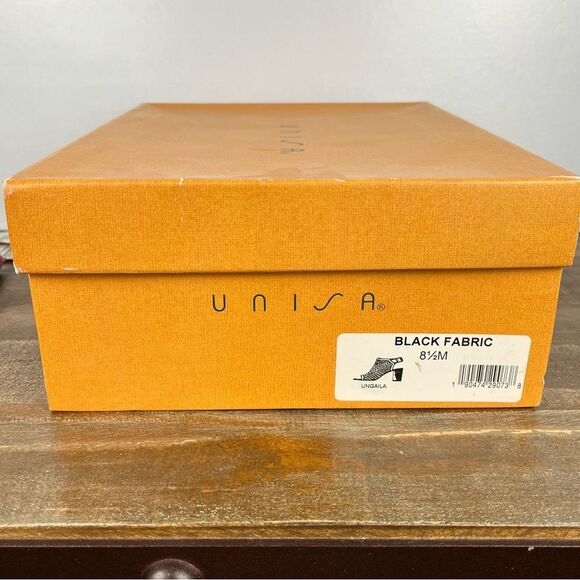 Unisa Black Suede Open Toe Thick Heels- Size 8.5 - Picture 6 of 6